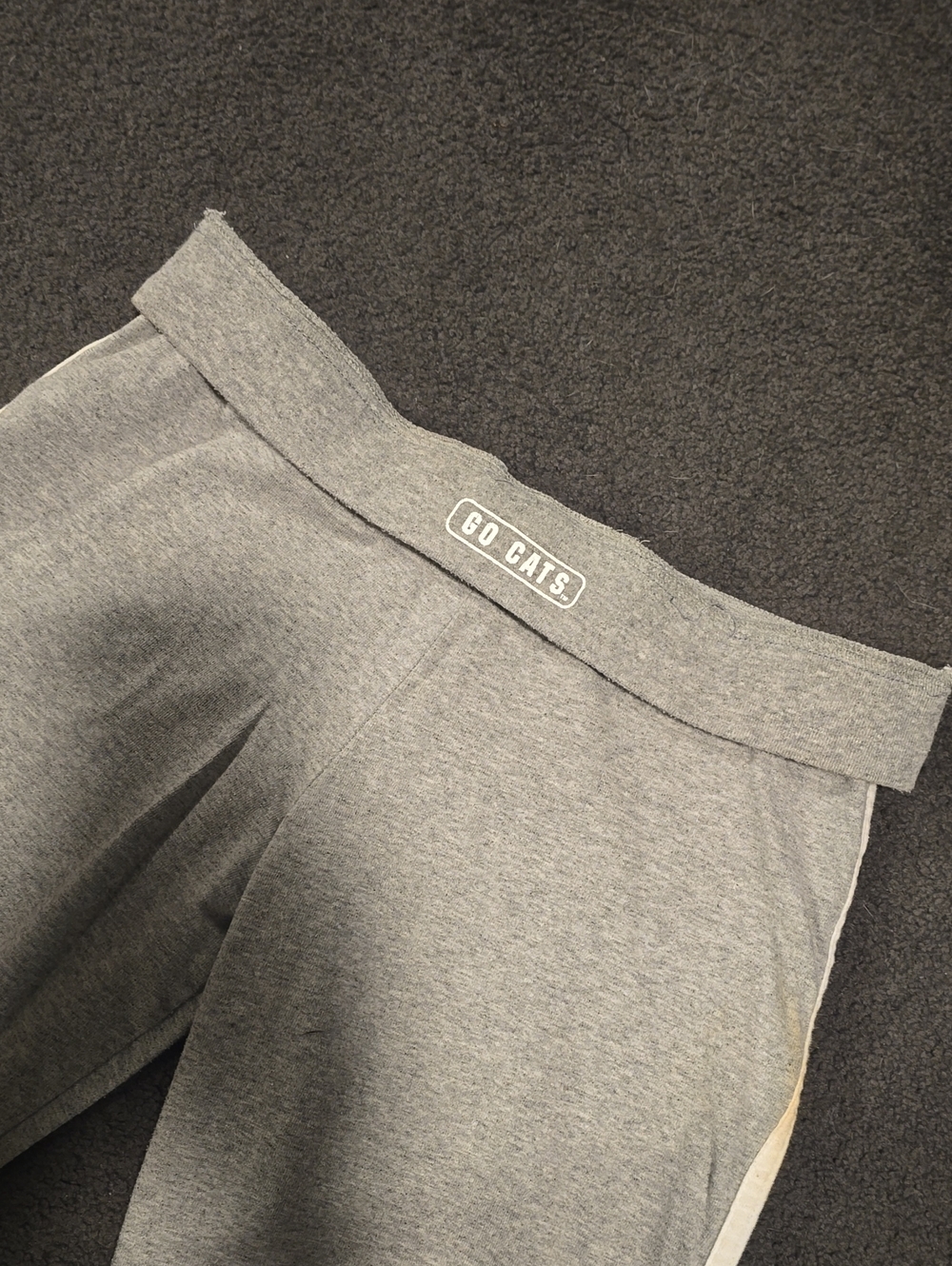 Women’s Gray Boot Cut Athletic Pants with 'GO CATS' Waistband